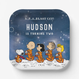 Assiettes En Carton cacahuètes | Anniversaire de l'espace