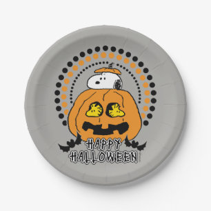 Assiettes En Carton cacahuètes Bonne Halloween