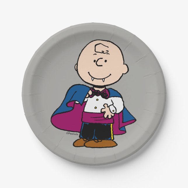 Assiettes En Carton cacahuètes | Count Charlie Brown (Devant)