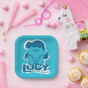 Assiettes En Carton cacahuètes Lucy Who Says I'm Crabby? ?