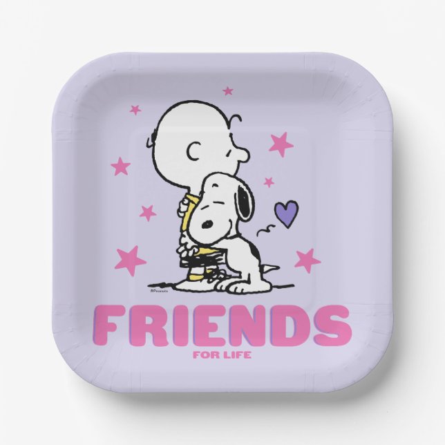 Assiettes En Carton cacahuètes | Saint Valentin | Amis De La Vie (Recto)