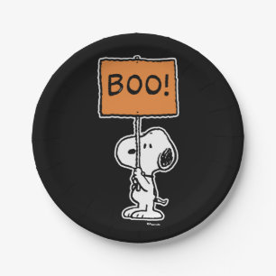 Assiettes En Carton cacahuètes   Snoopy Boo !