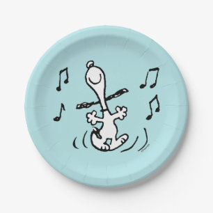 Assiettes En Carton cacahuètes   Snoopy Dancing