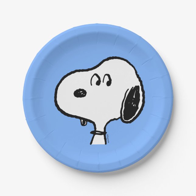 Assiettes En Carton cacahuètes | Snoopy Looks (Devant)