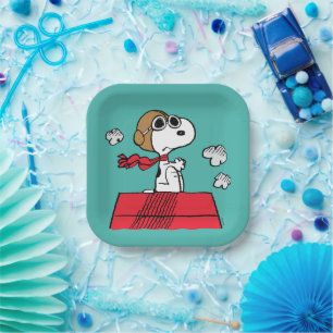 Assiettes En Carton cacahuètes   Snoopy the Flying Ace