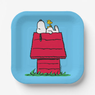 Assiettes En Carton cacahuètes Snoopy & Woodstock Doghouse
