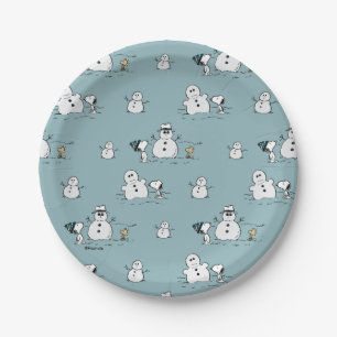 Assiettes En Carton cacahuètes Snoopy & Woodstock Winter Break Motif