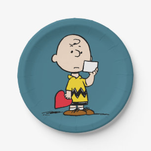 Assiettes En Carton cacahuètes   Valentine's Day Charlie Brown Valenti
