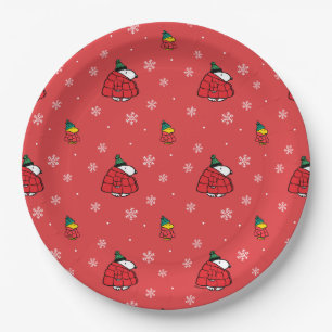 Assiettes En Carton cacahuètes   Veste Snoopy Red Puffer