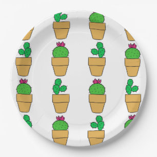 Assiettes En Carton Cactus