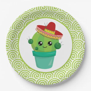 Assiettes En Carton Cactus de Red Sombrero