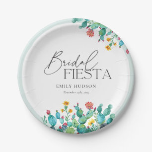 Assiettes En Carton Cactus Mexican Fiesta Enterrement de Vie de Jeune 