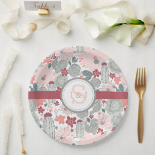 Assiettes En Carton Cactus Pink Mint Succulents Cactus Plantes