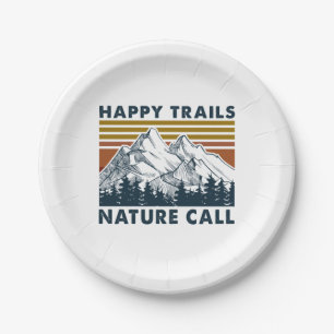 Assiettes En Carton Cadeau Camper Happy Trails Nature Call Anniversa