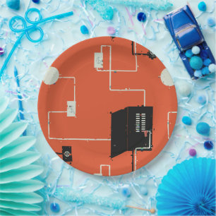 Assiettes En Carton Cadeau de fête électrique pour électricien