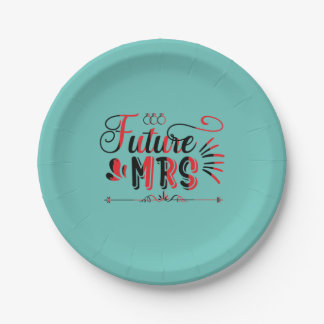 Assiettes En Carton Cadeau de Mariage Future Mme