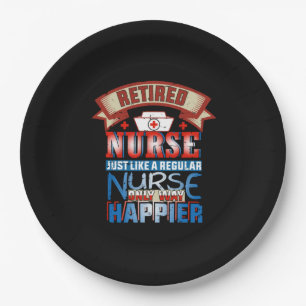 Assiettes En Carton Cadeau infirmière Infirmière Retraitée Comme Un