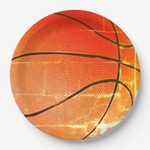 Assiettes En Carton Cadeau vintage de basket-ball