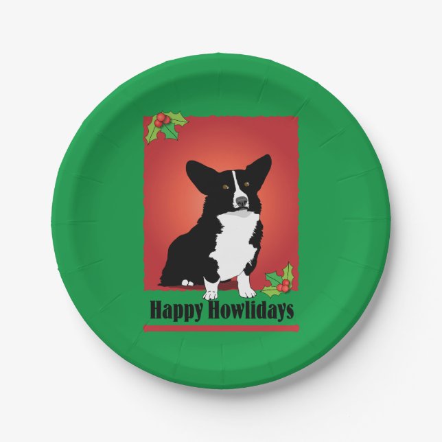 Assiettes En Carton Cadeaux de corgi (Devant)
