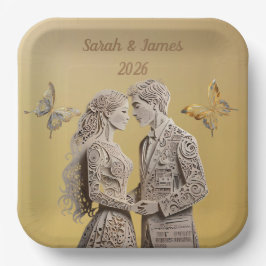 Assiettes En Carton Cadeaux de mariage pour mariée et chambre