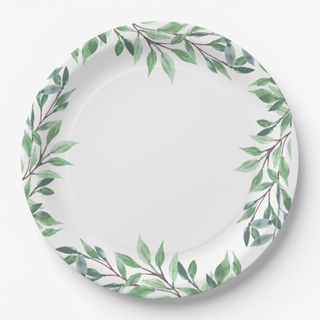 Assiettes En Carton Cadre de bois (Devant)