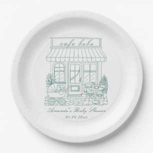 Assiettes En Carton Café Bébé Bonjour Baby Shower