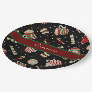 Assiettes En Carton Café Latte Christmas Café