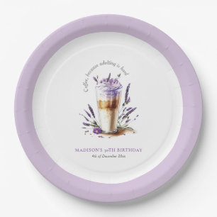 Assiettes En Carton Café simple personnalisé Anniversaire adulte