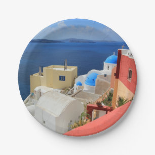 Assiettes En Carton Caldeira, Oia, Santorini, Grèce