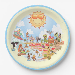 Assiettes En Carton California Beach