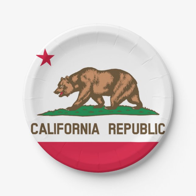 Assiettes En Carton Californie (Devant)