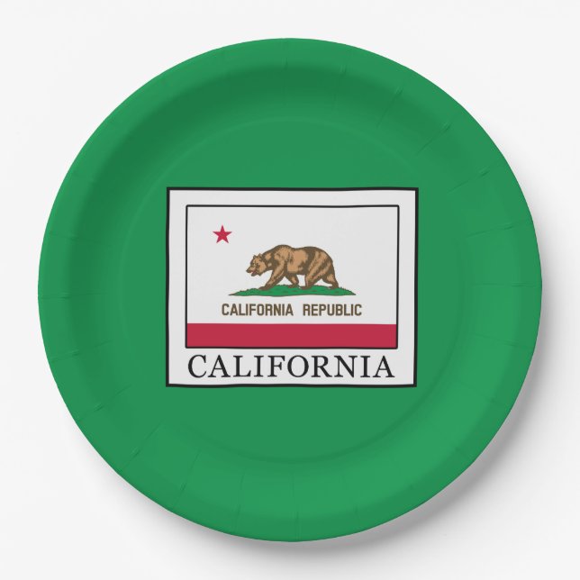 Assiettes En Carton Californie (Devant)