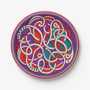 Assiettes En Carton calligraphie arabe. polices