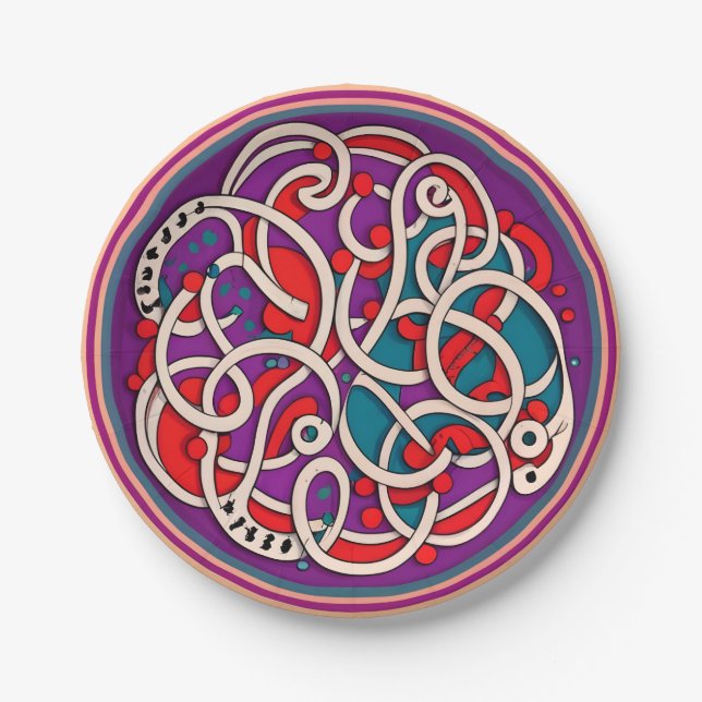 Assiettes En Carton calligraphie arabe. polices (Devant)