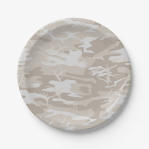 Assiettes En Carton Caméra des terres désolées blanchies