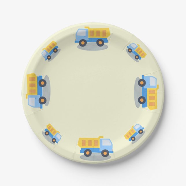 Assiettes En Carton Camion de garçon (Devant)