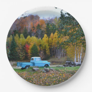 Assiettes En Carton Camion vintage En Plaque Papier Vermont