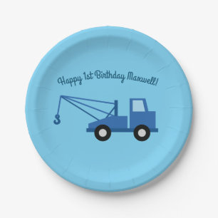 Assiettes En Carton Camions fête d'anniversaire