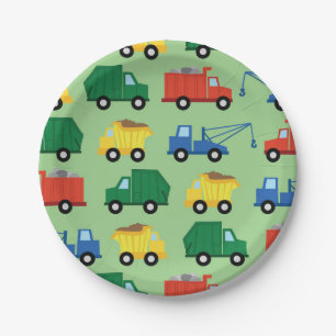 Assiettes En Carton Camions Voitures Cute 1er Anniversaire Fête Thèm