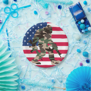 Assiettes En Carton Camo Bigfoot Sasquatch