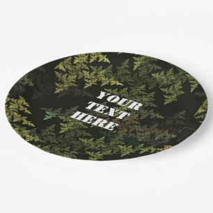 Assiettes En Carton Camouflage fractal