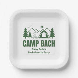 Assiettes En Carton Camp Bach Bachelorette Livre vert Napkin