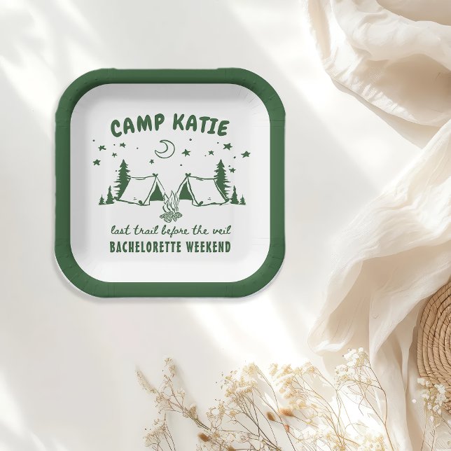 Assiettes En Carton Camp Bachelorette (Créateur téléchargé)