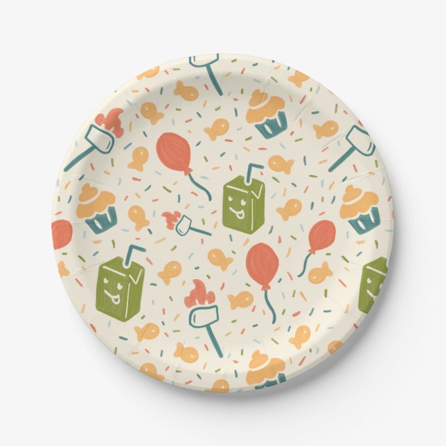 Assiettes En Carton Camp Chaos 4th Birthday paper plates (Devant)