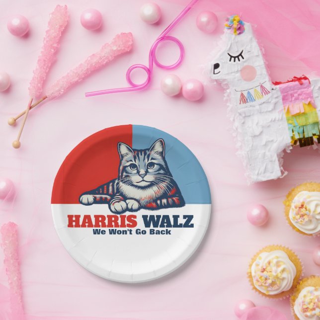 Assiettes En Carton Campagne Harris Walz (Fête)