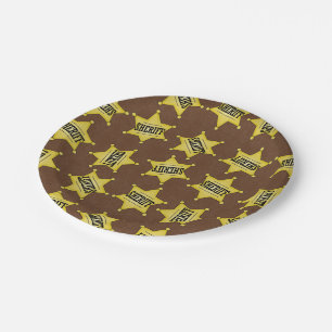 Assiettes En Carton Campagne Sheriffs Badge motif