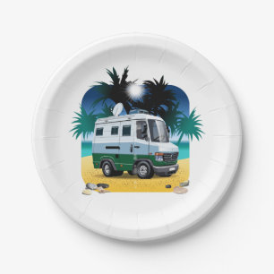 Assiettes En Carton Camper de dessin