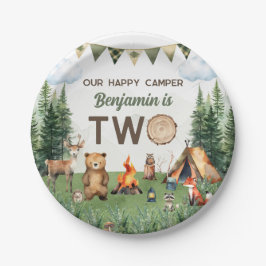 Assiettes En Carton Camping 2e fête d'anniversaire