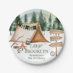 Assiettes En Carton Camping Bonfire Campfire S'mores Anniversaire Exté