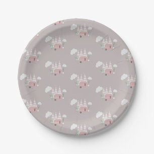 Assiettes En Carton Camping extérieur Birthday Boho Papier Plat